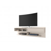 Manhattan Comfort 222BMC1 Astor 70.86 Modern Floating Entertainment Center 1.0 with Media Shelves in Off White